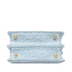 フェンディ ピーカブー ISeeU プチ ミニハンドバッグ ショルダーバッグ 2WAY 8BN335 ライトブルー ボア レザー レディース FENDI 中古