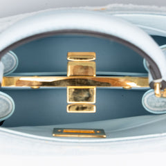 フェンディ ピーカブー ISeeU プチ ミニハンドバッグ ショルダーバッグ 2WAY 8BN335 ライトブルー ボア レザー レディース FENDI 中古