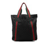 グッチ GGキャンバス シェリーライン トートバッグ 189669 ブラック キャンバス レディース GUCCI 中古