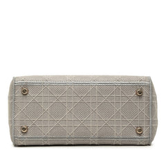 ディオール カナージュ レディ ディライト ハンドバッグ ショルダーバッグ 2WAY 50-MA-0280 グレー キャンバス レディース Dior 中古