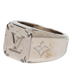 ルイ ヴィトン モノグラム シグネットリング リング 指輪 #M M62487 シルバー メタル メンズ LOUIS VUITTON 【中古】