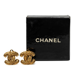 シャネル ココマーク マトラッセ イヤリング ゴールド メッキ レディース CHANEL 【中古】