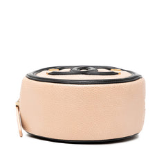 シャネル マトラッセ CCフィリグリー チェーン ショルダーバッグ ベージュ ブラック キャビアスキン レディース CHANEL 【中古】