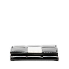 シャネル チョコバー コインケース 小銭入れ ブラック エナメル レディース CHANEL 【中古】