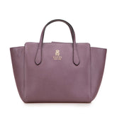 グッチ チルドレンズ スウィング テディーベア ハンドバッグ 355640 パープル系 レザー レディース GUCCI 【中古】