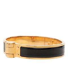 エルメス シャルニエール ブレスレット ゴールド ブラック メッキ レディース HERMES 【中古】