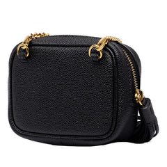 サンローラン YSLロゴ ベイビー ルー 斜め掛け チェーン ショルダーバッグ ポシェット 635088 ブラック レザー レディース SAINT LAURENT 中古