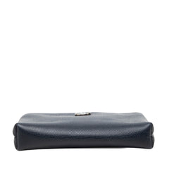シャネル ココマーク コインケース 小銭入れ ネイビー シルバー レザー レディース CHANEL 中古