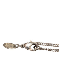 シャネル ココマーク チェーン ペンダント ネックレス 07A刻印 シルバー メタル ラインストーン レディース CHANEL 【中古】
