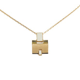 エルメス アイリーン ネックレス ゴールド ホワイト メッキ レディース HERMES 【中古】