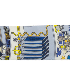 エルメス ツイリー La Maison Des Carres メゾンデカレ スカーフ グレー マルチカラー シルク レディース HERMES 【中古】