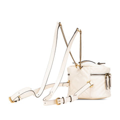 グッチ GGマーモント リュック バックパック バニティバッグ 598594 ホワイト レザー レディース GUCCI 【中古】