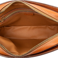 セリーヌ マカダム 斜め掛け ショルダーバッグ ブラウン PVC レザー レディース CELINE 【中古】