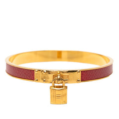 エルメス ケリーバングル カデナ モチーフ バングル ゴールド レッド メッキ レディース HERMES 【中古】