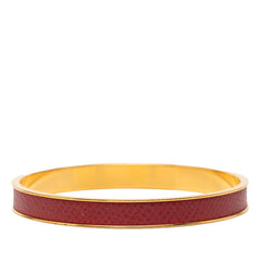 エルメス ケリーバングル カデナ モチーフ バングル ゴールド レッド メッキ レディース HERMES 【中古】
