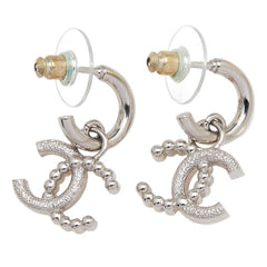 シャネル ココマーク ラインストーン スイングピアス シルバー メタル フェイクパール レディース CHANEL 【中古】