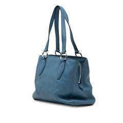 ミュウミュウ ハンドバッグ ショルダーバッグ 2WAY コバルトブルー レザー レディース MIUMIU 【中古】