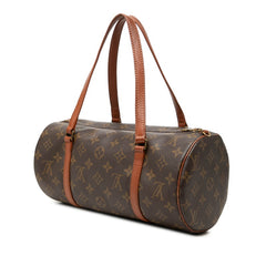 ルイ ヴィトン モノグラム パピヨン30(旧) ハンドバッグ M51365 ブラウン PVC レザー レディース LOUIS VUITTON 中古