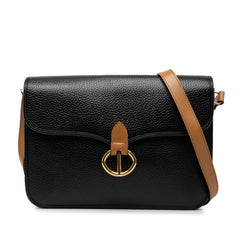 ディオール 斜め掛け ショルダーバッグ ブラック ブラウン レザー レディース Dior 【中古】