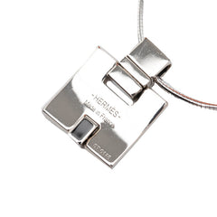 エルメス アイリーン チェーン ペンダント ネックレス ブラック メタル SV925 シルバー レディース HERMES 【中古】