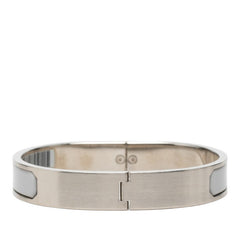 エルメス ジェット バングル ブレスレット シルバー グレー メタル エナメル レディース HERMES 【中古】