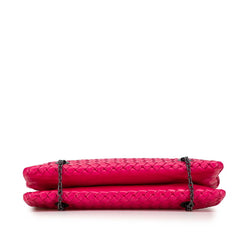 ボッテガヴェネタ イントレチャート チェーン ショルダーバッグ ピンク レザー レディース BOTTEGAVENETA 【中古】