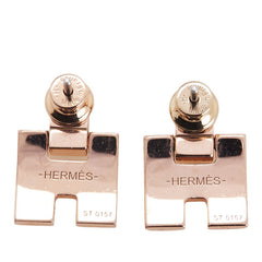 エルメス アイリーン ピアス ゴールド ブラック メッキ レディース HERMES 【中古】