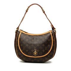 ルイ ヴィトン モノグラム トゥラムPM ショルダーバッグ M40076 ブラウン PVC レザー レディース LOUIS VUITTON 中古