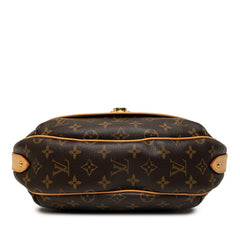 ルイ ヴィトン モノグラム トゥラムPM ショルダーバッグ M40076 ブラウン PVC レザー レディース LOUIS VUITTON 中古