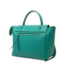 セリーヌ ベルトバッグ ハンドバッグ ショルダーバッグ 2WAY グリーン レザー レディース CELINE 【中古】