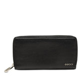 グッチ ラウンドファスナー 長財布 771154 ブラック レザー レディース GUCCI 中古