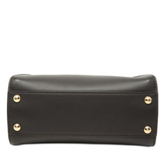 フェンディ ピーカブー ミニ ハンドバッグ ショルダーバッグ 2WAY 8BN244 ダークブラウン レザー レディース FENDI 【中古】