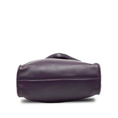 プラダ 三角ロゴプレート トートバッグ ショルダーバッグ 2WAY 1BG418 パープル レザー レディース PRADA 中古