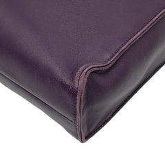 プラダ 三角ロゴプレート トートバッグ ショルダーバッグ 2WAY 1BG418 パープル レザー レディース PRADA 【中古】