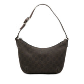 グッチ GGキャンバス ワンショルダーバッグ 32160 ダークブラウン キャンバス レザー レディース GUCCI 【中古】