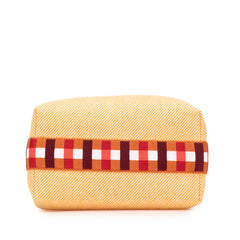 エルメス ブリッドアブラックPM ハンドバッグ オレンジ ブラウン コットン レディース HERMES 【中古】