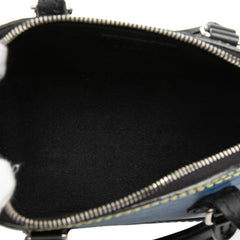 ルイ ヴィトン エピ デニム ナノ アルマ ハンドバッグ ショルダーバッグ 2WAY M41578 ブルー ブラック PVC レザー レディース LOUIS VUITTON 【中古】