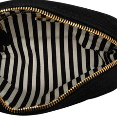 プラダ カナパロゴ ポーチ 1NA021 ブラック キャンバス レディース PRADA 【中古】