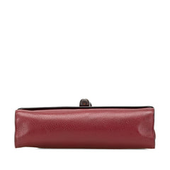 グッチ バンブー チェーン ショルダーバッグ 387611 ワインレッド レザー レディース GUCCI 【中古】
