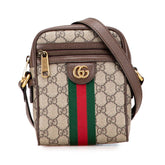 グッチ オフィディア GGスプリーム ショルダーバッグ 598127 ベージュ ブラウン PVC レザー レディース GUCCI 【中古】