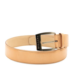 ブルガリ ベルト ベージュ レザー メンズ BVLGARI 【中古】