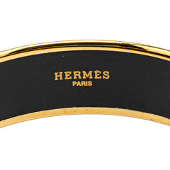 エルメス エマイユ バングル ゴールド ブラウン マルチカラー メッキ レディース HERMES 【中古】