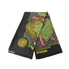 エルメス カレ90 SELLES A HOUSSE カバーへの腰かけ スカーフ グレー マルチカラー シルク レディース HERMES 【中古】