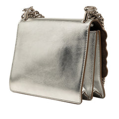 フェンディ ミニ キャナイ チェーン ショルダーバッグ 8M0381 シルバー レザー レディース FENDI 【中古】