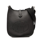 エルメス ミニエヴリン TPM ショルダーバッグ ブラック トリヨンクレマンス レディース HERMES 【中古】