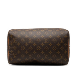 ルイ ヴィトン モノグラム スピーディ30 ハンドバッグ M41526 ブラウン PVC レザー レディース LOUIS VUITTON 【中古】