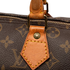 ルイ ヴィトン モノグラム スピーディ30 ハンドバッグ M41526 ブラウン PVC レザー レディース LOUIS VUITTON 【中古】