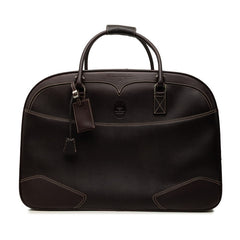 サルヴァトーレフェラガモ × マセラティ ボストンバッグ トラベルバッグ ブラウン レザー メンズ Salvatore Ferragamo 中古