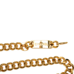 シャネル ココマーク 31 RUE CAMBON PARIS チェーンベルト ロゴプレート ゴールド メッキ レディース CHANEL 【中古】