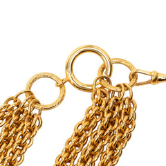 シャネル ロゴ マドモアゼル ネックレス チョーカー 3連 ゴールド メッキ レディース CHANEL 【中古】